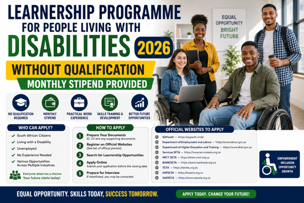 Learnership Programme For People Living with Disabilities